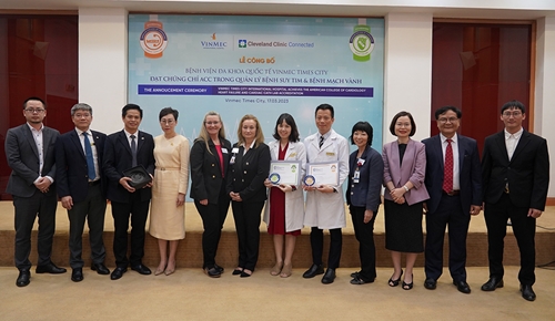 Vinmec được ACC công nhận là Trung tâm Xuất sắc về Tim mạch đầu tiên tại châu Á